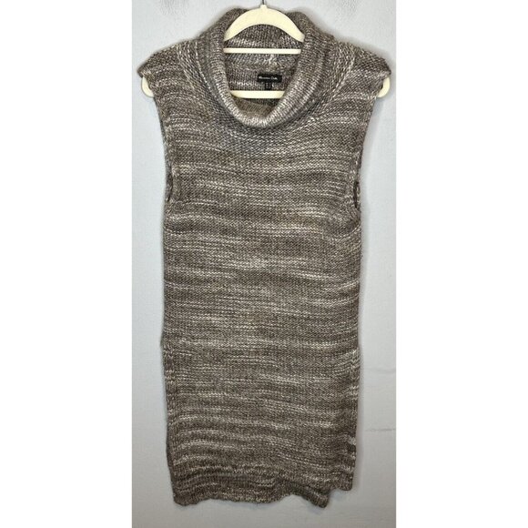 Massimo Ditto Wool Angora Cowl Neck Sleeveless Sweater Dress Slit Slides Small - Picture 1 of 7